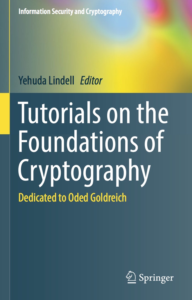 Book Jacket for Tutorials on the Foundations of Cryptography