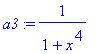 a3 := 1/(1+x^4)