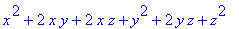 x^2+2*x*y+2*x*z+y^2+2*y*z+z^2
