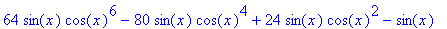 64*sin(x)*cos(x)^6-80*sin(x)*cos(x)^4+24*sin(x)*cos...