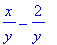 x/y-2/y