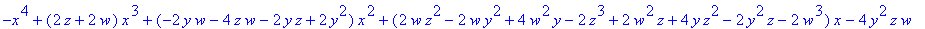 -x^4+(2*z+2*w)*x^3+(-2*y*w-4*z*w-2*y*z+2*y^2)*x^2+(...