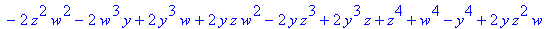 -x^4+(2*z+2*w)*x^3+(-2*y*w-4*z*w-2*y*z+2*y^2)*x^2+(...