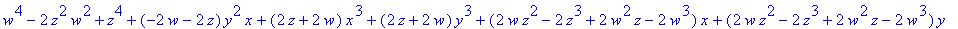 w^4-2*z^2*w^2+z^4+(-2*w-2*z)*y^2*x+(2*z+2*w)*x^3+(2...