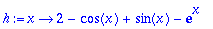 h := proc (x) options operator, arrow; 2-cos(x)+sin...