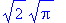 sqrt(2)*sqrt(Pi)