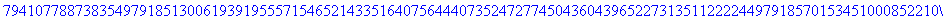 x := 5394016251706463972542512865969925505362316179142251468341315171397946252461340289702379024692215193272357625428877941077887383549791851300619391955571546521433516407564440735247277450436043965227...