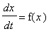 dx/dt = f(x)
