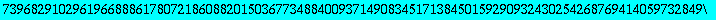 x := 4020943454386858549361934826949305623258243223315993799956664225550331295098177261878061768845487974640793906555804112059355794611314630488443078557421875/67039039649712985497870124991029230637396...