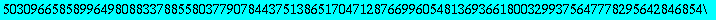 x := 9694259300734454568747431470522613204055764704668798049300214148561769064189966387561286442439738577038930698803084832348078796439522562169184751042430280248266789365760451904056982882567909686062...